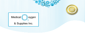 Modern blue Oxygen Supplies Inc. logo with circular design elements.